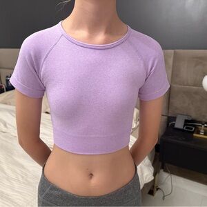 Lavender Athletic Crop Top
